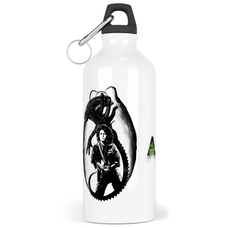 Botella de aluminio reciclable-Diseño Alien - El taller de Agofran